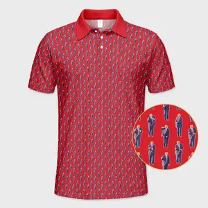 Fashion Men Trump Dance Polo Shirt Funny Golf Shirt Menswear Apparels For Outdoors Gift For Men Father's Day Shirt Unisex Classic Short Sleeve Men Polo Premium Shirt , Head-Turning Design for Social Events