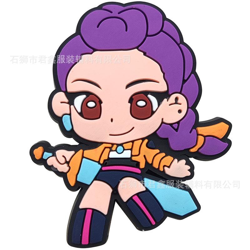 KPop De-mon Hunter Girl Group Clog Shoe Charms, Cute PVC Plug Charms for Crocs, 16pcs / 20pcs Set