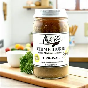 Nick B's Original Chimichurri Sauce Marinade Condiment with Extra Virgin Olive Oil Fresh Parsley Garlic Red Vinegar & Seasoning Blend