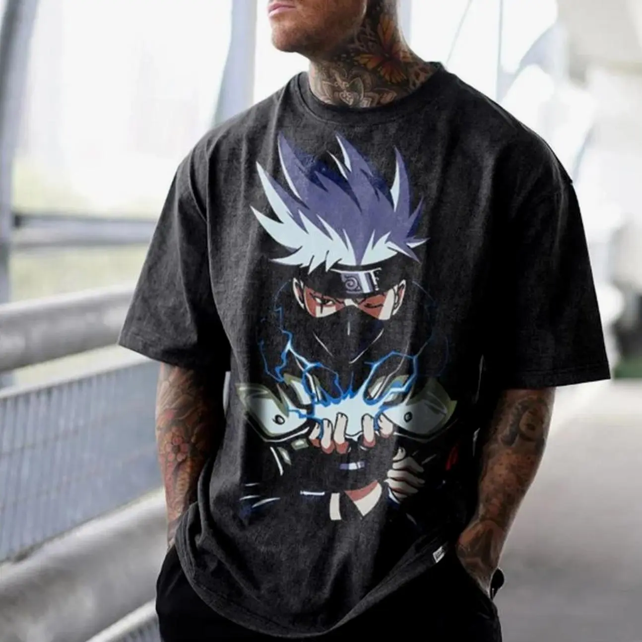 Unisex Naruto Printed Casual Youth & Adult T-shirt, Naruto Power Gift For Him Shirt, Friend Group, Streetwear Gift For Boy