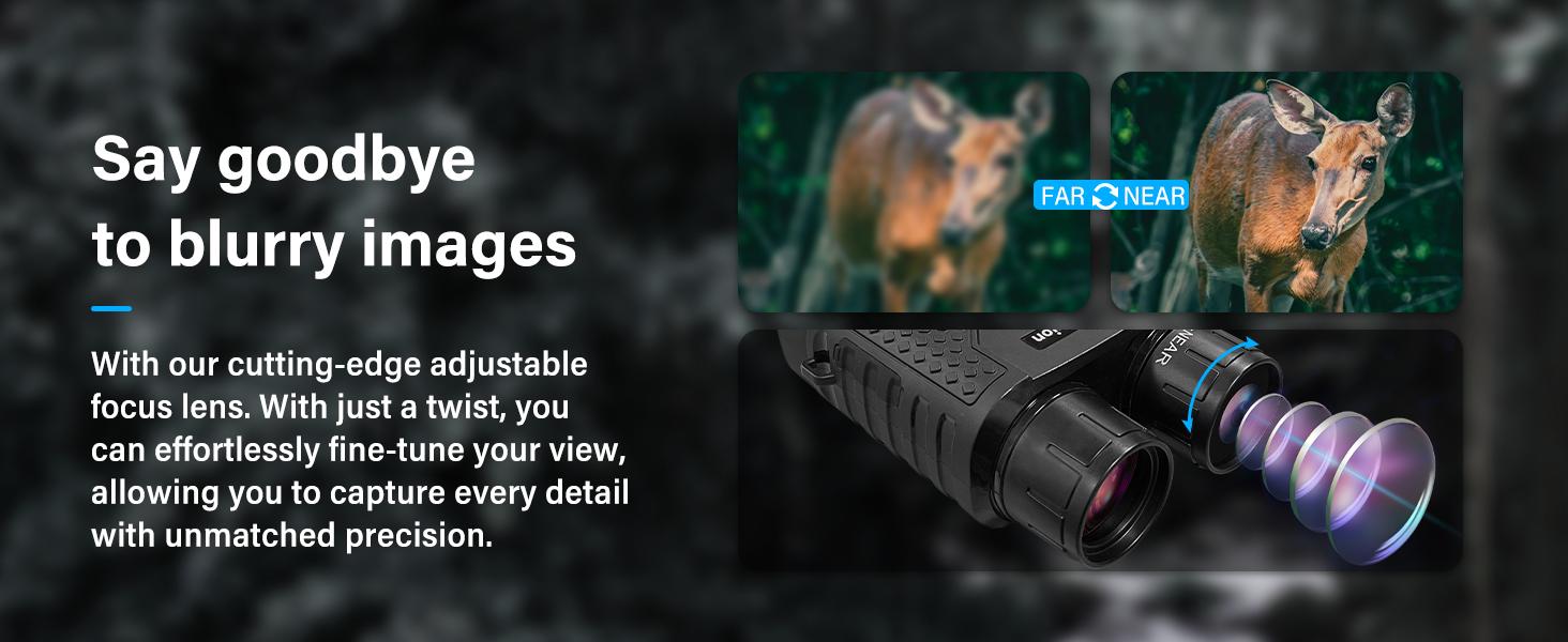 4K Night Vision Goggles,  Night Vision Binoculars With 64GB Card,Upgraded 3.1" Large Screen & 4400mAh Rechargeable Battery, View in 100% Darkness with 7-Level Adjustment, For Hunting,Observation,Camping