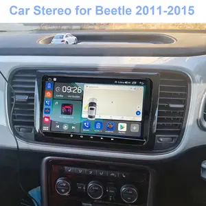 9" Android 14 Car Stereo for VW Beetle 2011–2015 | whit Wireless CarPlay & Android Auto, GPS, Bluetooth, WiFi, AHD Camera, FM, 2+32GB