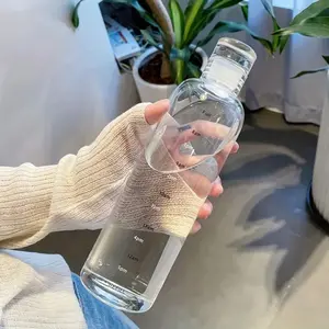 Transparent Measuring Plastic Water Cup, 500ML Large Capacity, High Transparency with Measurement Design, Home Office Use, Multiple Colors Available