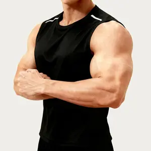 Men's Sleeveless Vest Gym Fitness Outdoor Sports Vest - Knitted for Comfort and Performance Lightweight Vest Gym Workout Wear