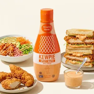KEWPIE Spicy Sriracha Flavor Mayonnaise (12 fl oz) Gluten-Free Mayo Dip & Spread for Fried Chicken, Sandwiches & Sushi  Sauce
