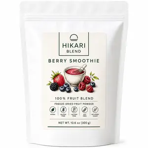 Hikari Blend Berry Smoothie Beverage Powder, 100% Freeze-Dried Fruit Blend, No Added Sugar, Vegan, 300g Hydration & Flavoring Powder
