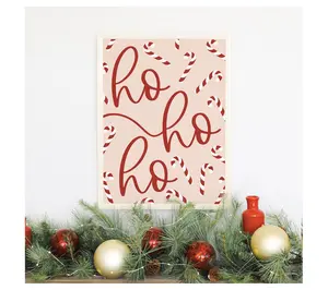 Sincere Surroundings 24" Ho Ho Ho Candy Canes Thin Frame
