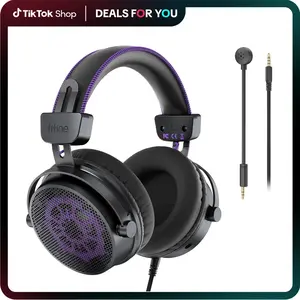 FIFINE HD18 Open Back Monitor Headphones for Recording, 3.5mm Open Acoustic Studio Over-Ear Headphones with 53mm Drivers, Airy Mesh Fabric, Detachable Mic, Compatible with PC/Mixer/Amplifier/Mobiles, Amplitank HD18