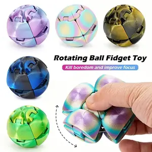Fidget Toy 3D Printed Twistsphere Fidget Toy Gradient Gear Liquid Flow Ball with Rotating Design Anxiety Relief Toys