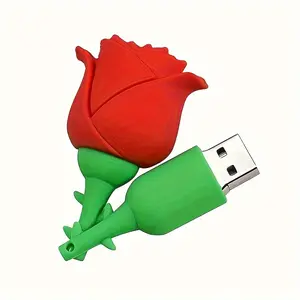 Christmas gift [32GB Flower USB Drive] Creative Cute Flower USB Flash Drive 32GB |   High Speed Novelty Pendrive U Disk |   Festival Gift for Lover Family Friends
