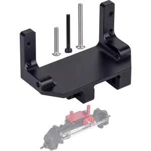 SCX10 III Servo on Axle Mount, AR45P Portal Axle 4-Link Suspension for 1/10 RC Crawler Car SCX10 III Aluminum Alloy Upgrade Parts (Black)