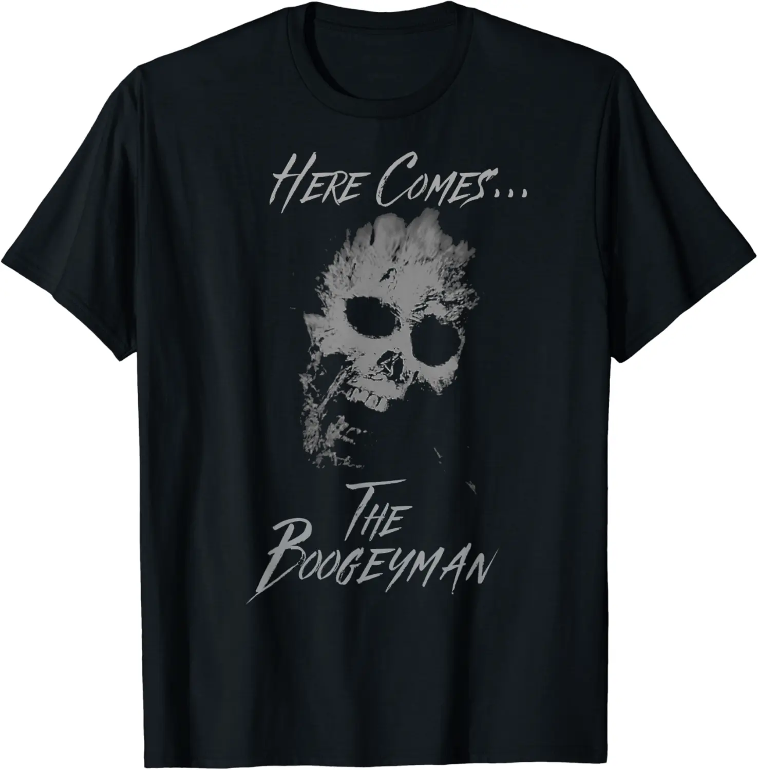 Vintage Scary Halloween Ghost Skull Boogeyman Costume Tee T-Shirt - Williamze Shop 93B08L22NLRC