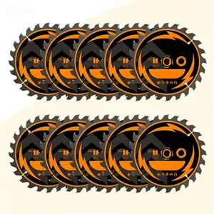 24T ATB Carbide Tipped Circular Saw Blade 7-1/4 Inch, Thin Kerf Saw Blades 5/8 Inch Arbor for Cutting Wood Plastic Composite Materials, 10 Pack Reusable
