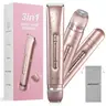 Women's 3-Way 3-in-1 Lightweight Mini Cordless Intimate Trimmers & Clippers Kit - IPX7 Rated Waterproof, Ergonomic Bikini Shaver with Vibration Massage, Wet & Dry Use, Built-in Li-ion Battery, USB Cable, Facial Grooming, Rejuvenate Feature, Wife Gift