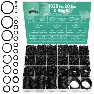 1020 Pcs O Ring Kit 20 Size Nitrile Rubber O Ring Assortment Set for Car Auto Vehicle Repair Faucet Plumbing Air or Gas Sealing Connections Resist Oil and Heat