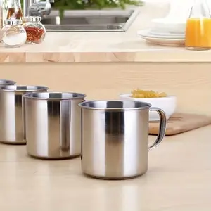Stainless Steel Mug, 1 Count Durable and Portable Coffee Mug, Hot and Cold Beverages Mug for Camping and Picnics