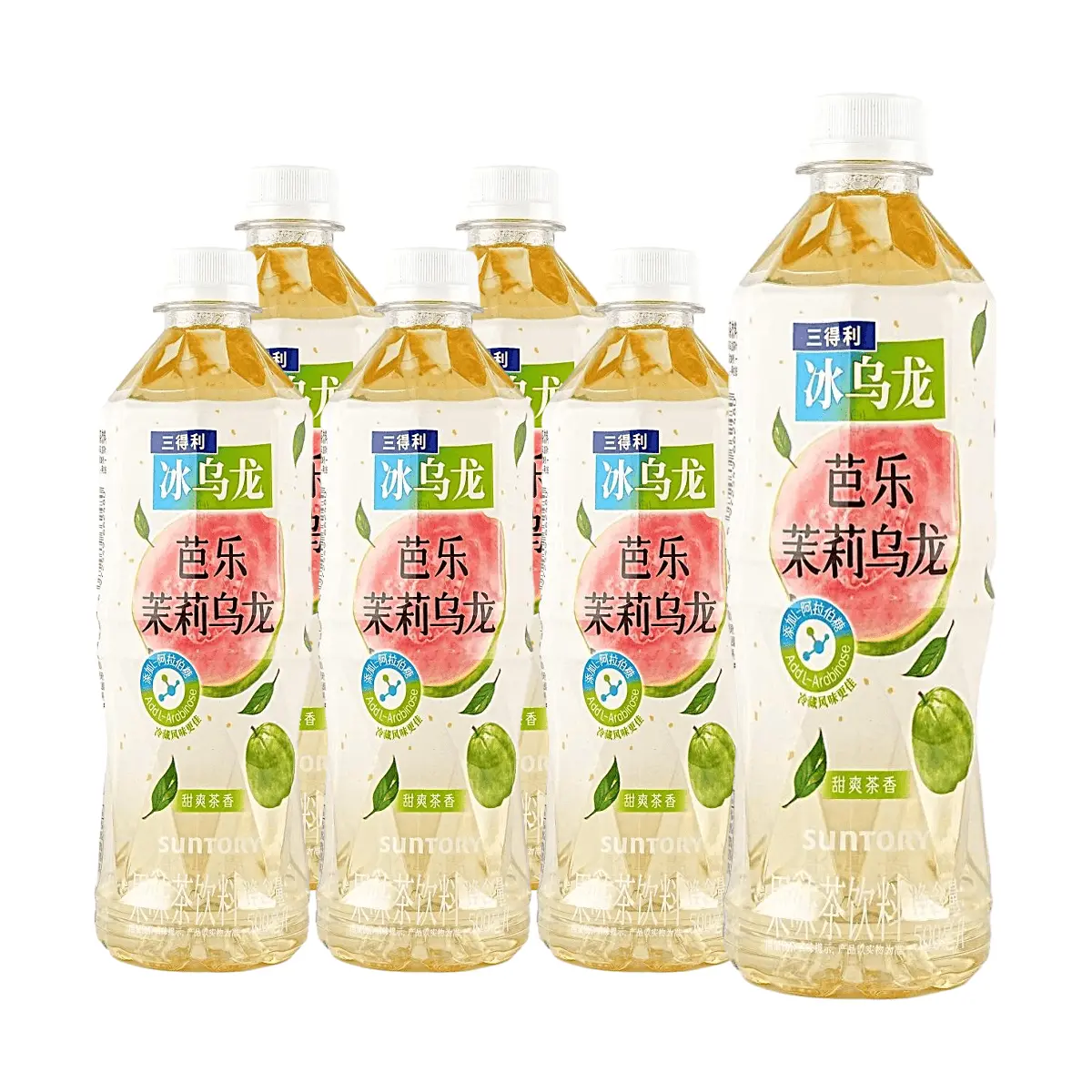 Suntory Oolong Tea Guava Jasmine Oolong 500ml 6-Pack - Authentic Chinese Flavor, Refreshing Brew