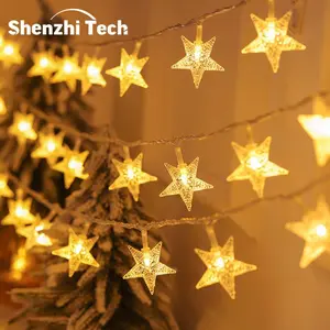 LED Star String Light, Battery Powered 9.8ft 20 Lamps Twinkle Light, Decorative Light for Bedroom, Party, Wedding, Christmas Tree, Indoor and Outdoor Decoration