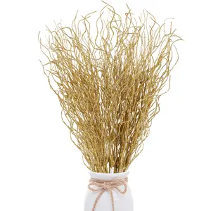 50 Pcs Artificial Glitter Stems Decorations, 45.72 Cm Fake Christmas Tree Picks, Branches for Holiday Home Decoration