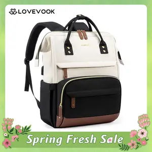 LOVEVOOK 15.6-17.3 Laptop Backpack for Women, Backpack Purse for Girls with Anti-Theft Pocket, Nurse and College SpringStatements