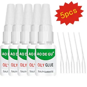 5 Pack Strong Super Glue - Fast Drying Waterproof Clear Adhesive, Strong Bonding for Plastic, Metal, Wood, Leather, PVC, Ceramics, Shoes, Crafts, DIY Repairs - Suitable for Home, Office, Outdoor Multipurpose Glue, Office Supplies, Multipurpose Adhesive