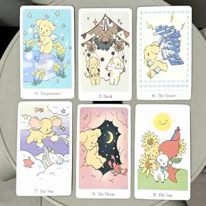 2025 Version New 78 Pcs Kawaii Tarot Cards 10.3*6cm Chouchou Tarot Deck