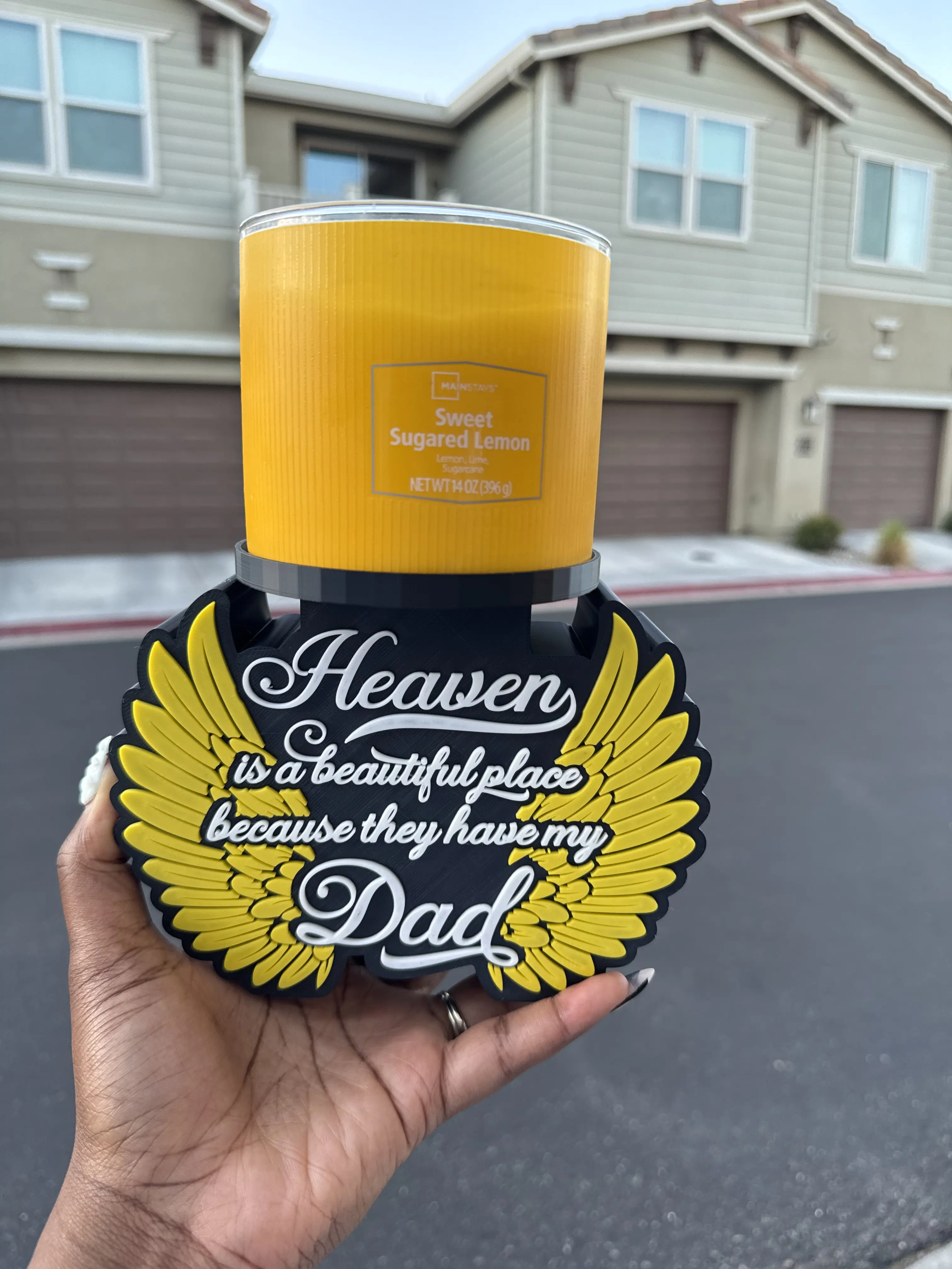 Dad Memorial Candle Holder