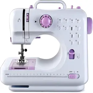 Mini Sewing Machine Portable Electric Sewing Machine with 12 Built-In Stitches Dual Speed & Lightweight