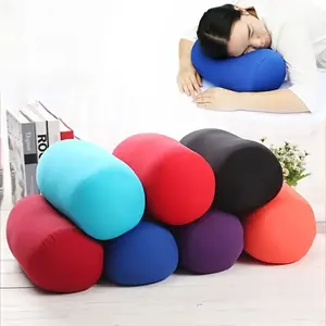 A soft and luxurious micro-bead tube pillow, suitable for supporting the neck, legs, arms and waist. A round cervical pillow, portable for home and outdoor use.