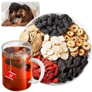 Kidney Tea Formula Ginseng Five Treasure Tea Combination Scented Tea Red Date Wolfberry Tea Men's and Women Tea Health Dried Fruit Beverage Loaded Tea Packets, Christmas gift,Recommend to a friend