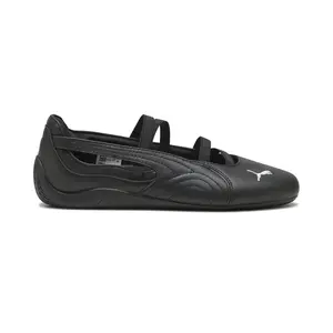 PUMA Womens Speedcat Leather Ballet Flats Casual - Black