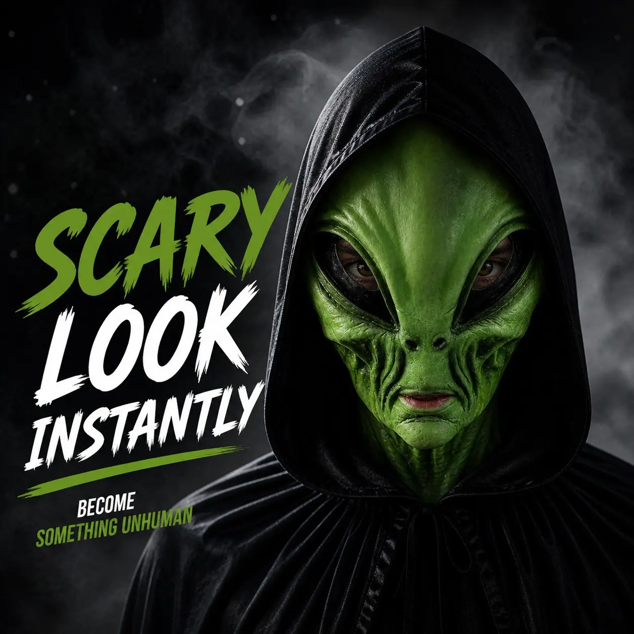 1PC Realistic Alien Mask, Scary Creepy Halloween Costume Mask for Cosplay Party, Adult Face Mask with Elastic Strap, Party Accessories, Party Face Masks