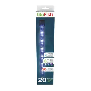 GloFish 10" LED White, Blue and Magenta Light Stick for Fish Aquariums up to 20gal Aquarium Ornament Decor