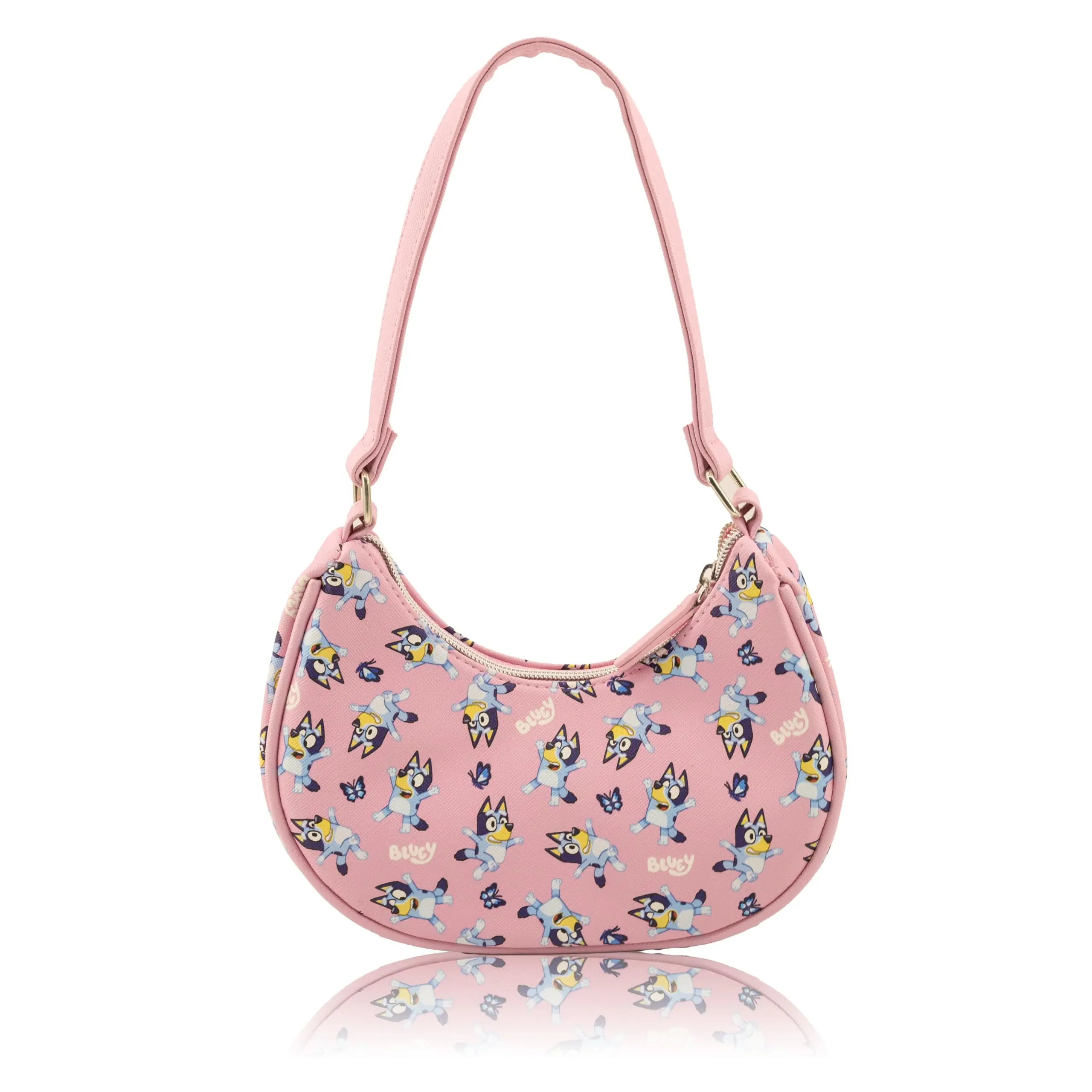 Fast Forward Hello Kitty, Bluey or Stitch Hobo Handbag Purse for Girls | All Over Print Crossbody Shoulder Bag with Adjustable Strap