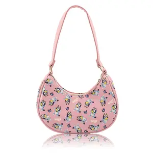 Fast Forward Hello Kitty, Bluey or Stitch Hobo Handbag Purse for Girls | All Over Print Crossbody Shoulder Bag with Adjustable Strap