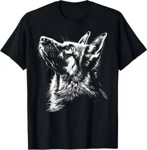 German Shepherd Silhouette Graphic German Shepherd Dog Lover T-Shirt