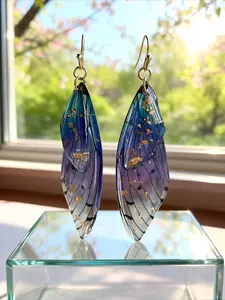Butterfly Wing Earrings, Personalized Design, Cicada Wing Earrings, Retro Style, Perfect for Daily Wear, Ideal Gift Choice
