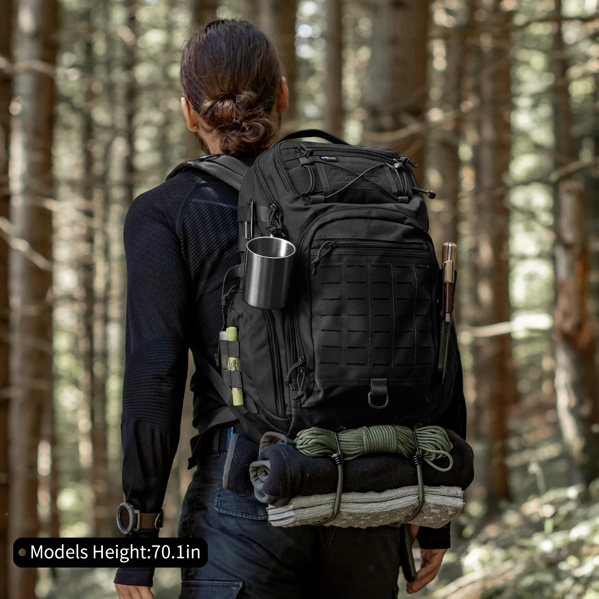 Mardingtop 30L 915D Cordura Large Capacity Classic Molle Tactical Military Casual Travel Backpack for Men Hiking Camping Trekking Outdoor Adventure BOB EDC Backpack With Molle System Webbing Design Affordable Multifunctional Durable Rucksack Survival Gear