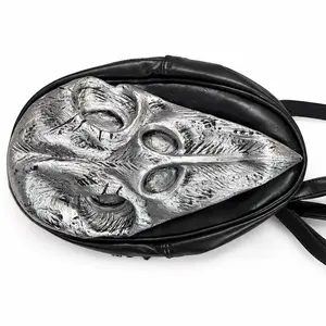 Gothic Raven Plague Mask Backpack - Silver Edition, SKU:3216
