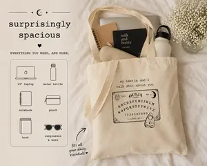 ✨ Personalizable ✨ | My ____ & I Talk Shit About You Ouija Board Tote Bag