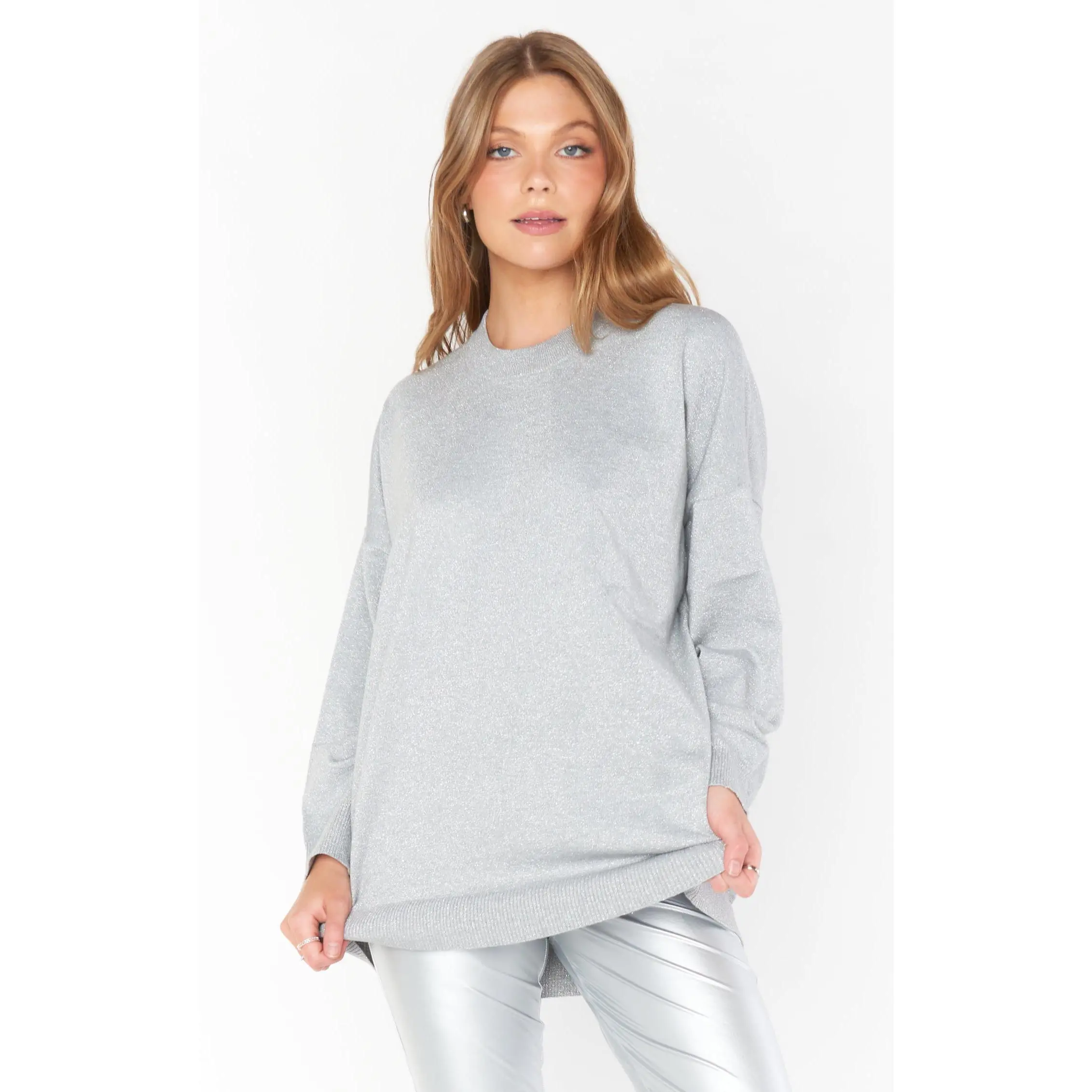 Classic Crewneck Sweater Metallic