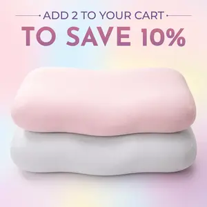【Mother's Day gift】GEECO FluffBounce Pillow + FREE Cooling Pillowcase | Pillows Sleeping | Ergonomic,Cervical Dual-Height Slow-Rebound Memory Foam with Washable Cooling Cover for Side Back & Stomach Sleepers align cloud