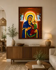 Blessed Virgin Mary Icon / ቅድስት ድንግል ማርያም / – Ethiopian & Eritrean Orthodox Canvas Print