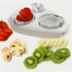 3-In-1 Multifunctional Egg Slicer, Easy to Clean Kitchen Tool, Ideal for Boiled Eggs, Strawberries, Camping, Cooking, Dining