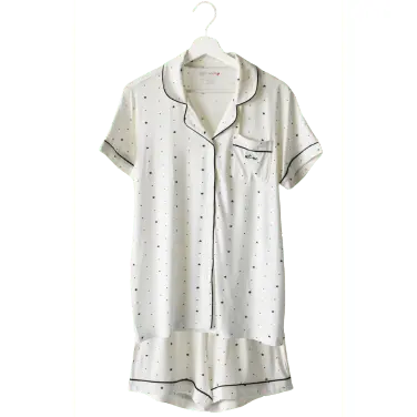 Adult Shortsleeve Pajama Set - Custom Embroidered