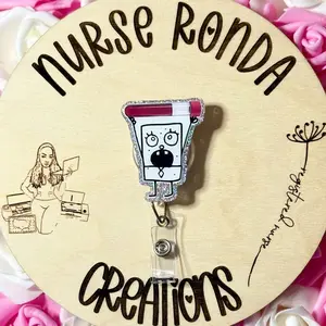 Doodle Badge Reel, Lab Tech Badge Reel, Healthcare Workers, Funny Badge, Phlebotomist Badge