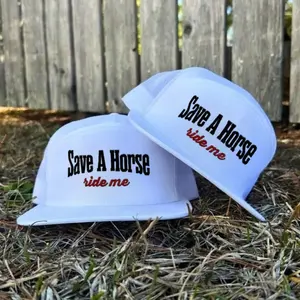 [BUY 1 GET 2] Save A Horse Ride Me Embroidered Camo Trucker Hat