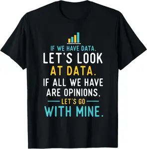Let's Look At Data - Data Science Statistics Data Analyst Summer Casual Shortsleeve Cotton T-Shirt