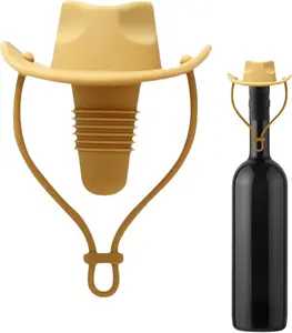 Stopper - Adorable  Bottle Topper Decorative  Sealer Bottle Caps  - have  Accessories Gifts for  Lovers (Cowboy Hat Shape)