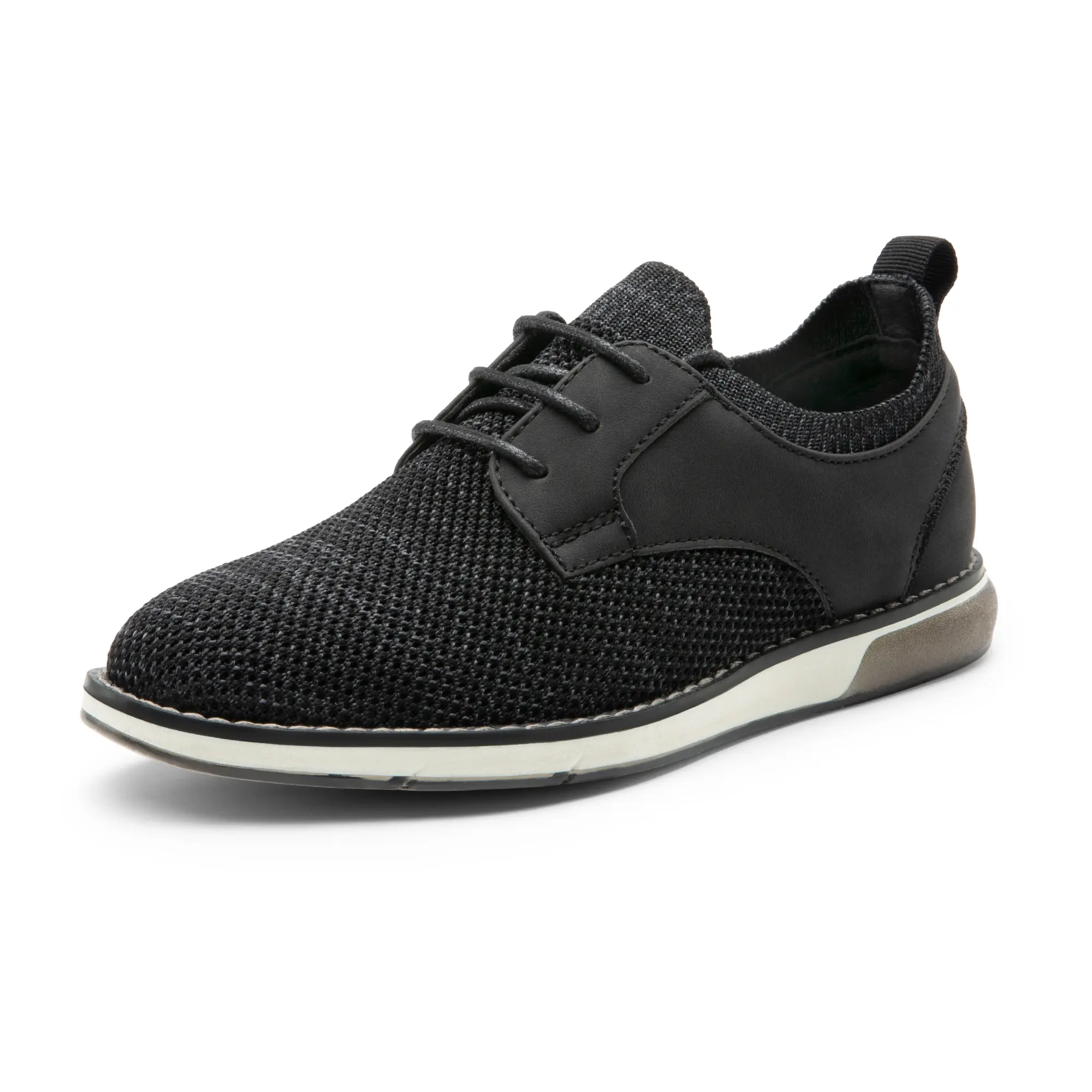 BRUNO MARC Boys' Knit Slip-On Dress Sneakers, Versatile Oxford Schoolshoes, Lightweight, Comfortable & Breathable, Slip-On Easy, Rubber, 10 - 11 Years